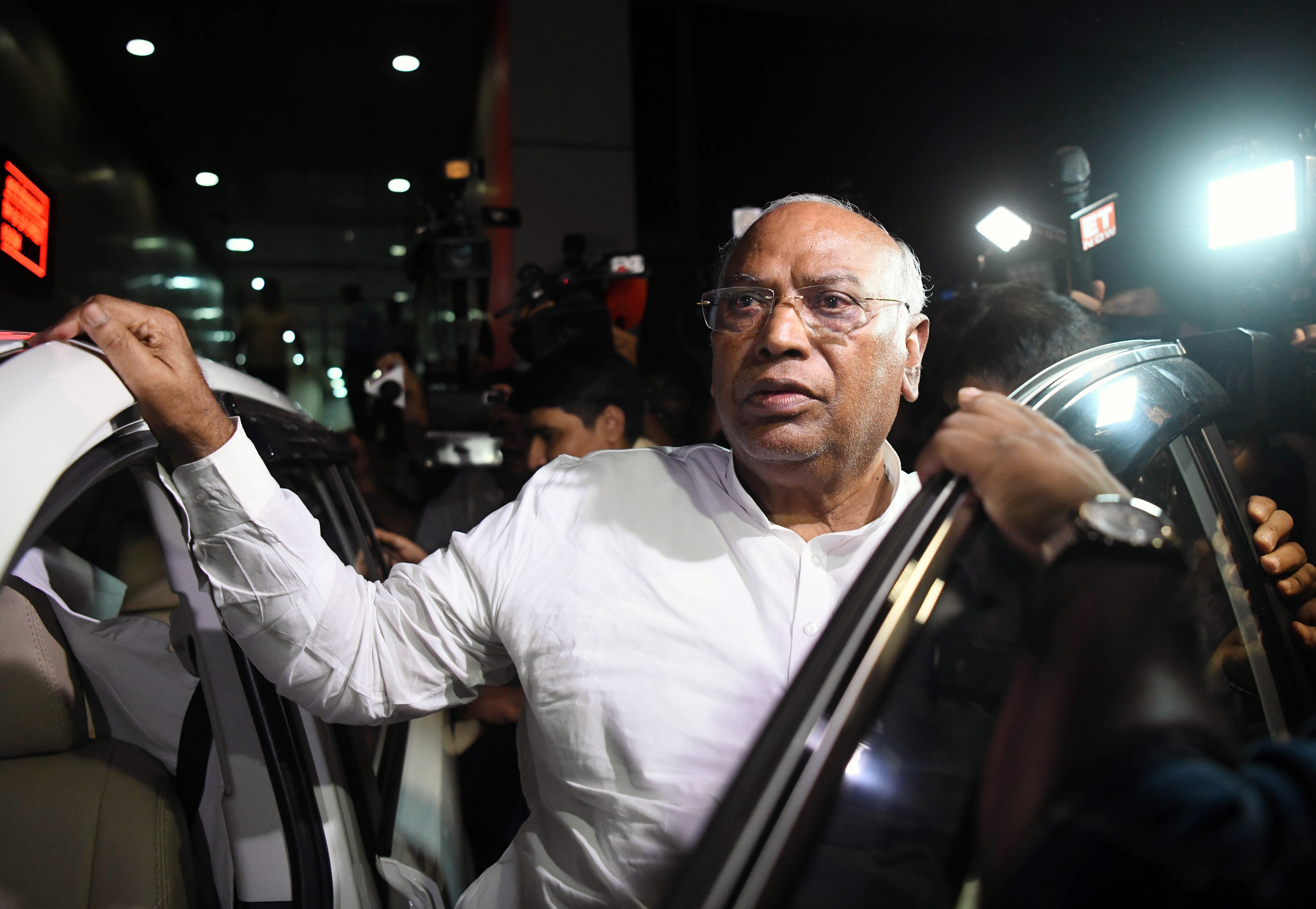 Congress leader and LoP in Rajya Sabha Mallikarjun Kharge. (ANI Photo) (Prateek Kumar)