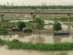 overflowing Yamuna inundated low-lying areas in Delhi