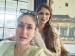 Saba Ali Khan and Kareena Kapoor pose for a selfie. Saba Ali Khan and Kareena Kapoor pose for a selfie.