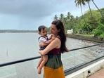 Dia Mirza's ne photo with her son Avyaan. Dia Mirza's ne photo with her son Avyaan.