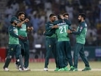 Pakistan players in action