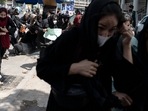 Taliban fighters fire in air to disperse Afghan women protesters in Kabul. Taliban fighters fire in air to disperse Afghan women protesters in Kabul.