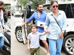 Kareena Kapoor, Saif Ali Khan, Taimur step out for Sunday lunch.