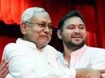 JDU leader Nitish Kumar and RJD leader Tejashwi Yadav in Patna during oath ceremony. (File) JDU leader Nitish Kumar and RJD leader Tejashwi Yadav in Patna during oath ceremony. (File) 