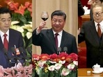 Chinese President Xi Jinping (Centre) and former presidents Hu Jintao (Left) and Jiang Zemin (Right). Chinese President Xi Jinping (Centre) and former presidents Hu Jintao (Left) and Jiang Zemin (Right).