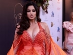 Harnaaz Sandhu steals show at Miss South Africa 2022 in deep-neck bodycon gown, says 'namaste' amid cheers (Instagram) Harnaaz Sandhu steals show at Miss South Africa 2022 in deep-neck bodycon gown, says 'namaste' amid cheers (Instagram)