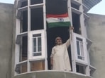 Father of slain terrorist Rayaz Naikoo hoisted the Indian national flag at his residence at Beighpora village of South Kashmir's Pulwama district. Father of slain terrorist Rayaz Naikoo hoisted the Indian national flag at his residence at Beighpora village of South Kashmir's Pulwama district.