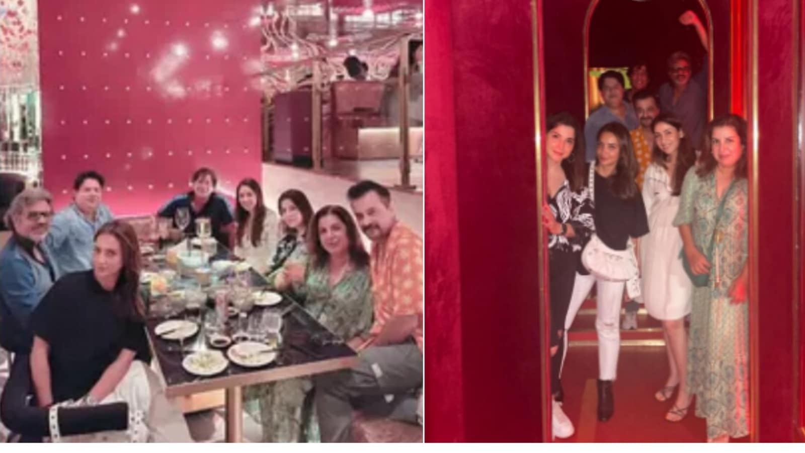 Farah Khan shows a glimpse of Fabulous Lives of Bollywood Wives at Mumbai restaurant as they join Sajid Khan for dinner