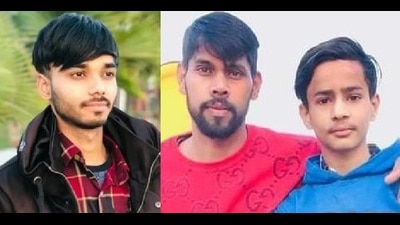 (From left) The victims, Ankit Yadav, 22, Pankaj Pal, 26, and Vansh, 16. They were all residents of Ambala Cantonment’s Lal Kurti Bazaar. (HT)