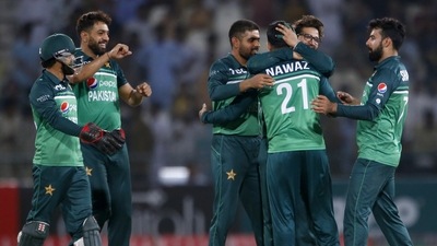 Pakistan players in action (AP) Pakistan players in action (AP)