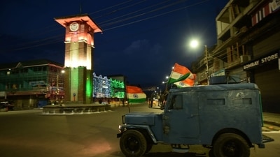 The Clock Tower at Lal Chowk of Srinagar has been illuminated in Tricolour on Sunday, ahead of Independence Day. (Waseem Andrabi/HT photo) The Clock Tower at Lal Chowk of Srinagar has been illuminated in Tricolour on Sunday, ahead of Independence Day. (Waseem Andrabi/HT photo)