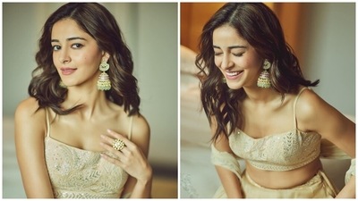 Ananya Panday's dreamy lehenga for Liger promotions in Chennai is a must-have for every bridesmaid (Instagram) Ananya Panday's dreamy lehenga for Liger promotions in Chennai is a must-have for every bridesmaid (Instagram)