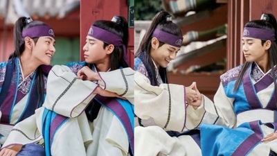 BTS V aka Kim Taehyung and Park Seo Joon from Hwarang. BTS V aka Kim Taehyung and Park Seo Joon from Hwarang.