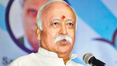 Panaji, India - 19 Dec. 2014: RSS chief Mohan Bhagwat, Shaina NC, Sandeep Nadkarni (Convention Chairman) and Amruta Fadnavis were present to inaugurate the 40th International Convention organized by Giants International at Taleigao community hall in Panaji, India, on Friday, December 19, 2014. (Photo by Rakesh Mundye/ HT) (HT) Panaji, India - 19 Dec. 2014: RSS chief Mohan Bhagwat, Shaina NC, Sandeep Nadkarni (Convention Chairman) and Amruta Fadnavis were present to inaugurate the 40th International Convention organized by Giants International at Taleigao community hall in Panaji, India, on Friday, December 19, 2014. (Photo by Rakesh Mundye/ HT) (HT)