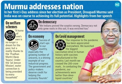 Murmu addresses nation Murmu addresses nation
