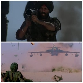 A still of Sunny Deol from Border. A still of Sunny Deol from Border. 