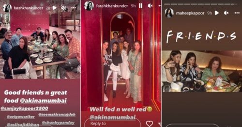 Pictures from Farah Khan, Maheep Kapoor, Bhavana Pandey and their friends' latest outing.