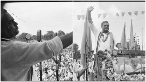 One of the parties that contested the first general election was the Bharatiya Jana Sangh, founded in October 1951. One of the parties that contested the first general election was the Bharatiya Jana Sangh, founded in October 1951.