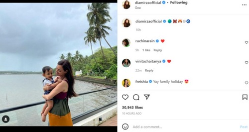 Dia Mirza shares new picture. Dia Mirza shares new picture.