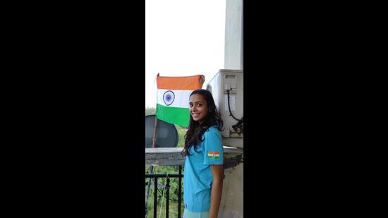 Pranavi Sharma was filled with pride while hoisting the Tiranga along with her father. Pranavi Sharma was filled with pride while hoisting the Tiranga along with her father.