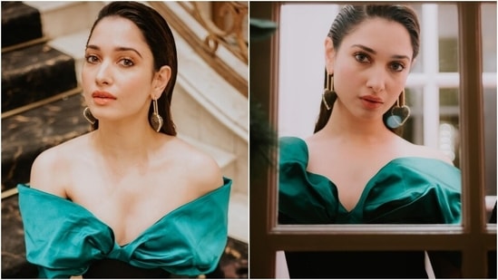 Tamannaah Bhatia is 'busy being glamorous' at Indian Film Festival of Melbourne 2022 in off-shoulder gown&nbsp;(Instagram)
