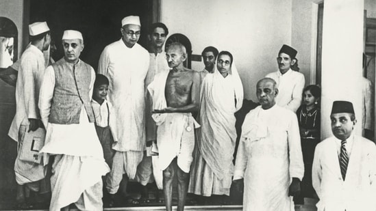 India's first Prime Minister Pandit Jawaharlal Nehru with ‘Father of the Nation’ Mahatma Gandhi.