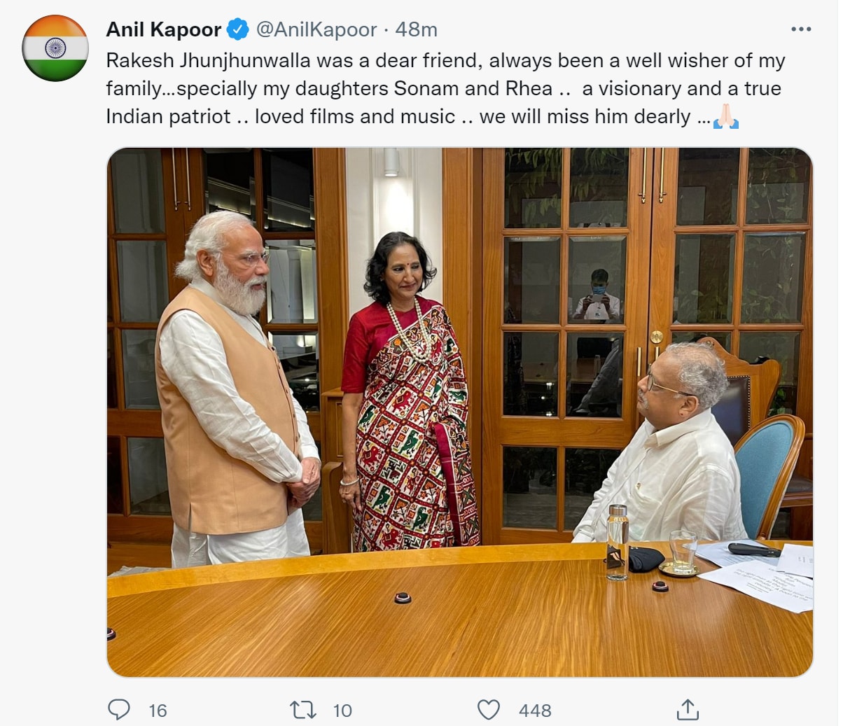 Anil Kapoor's tweet.