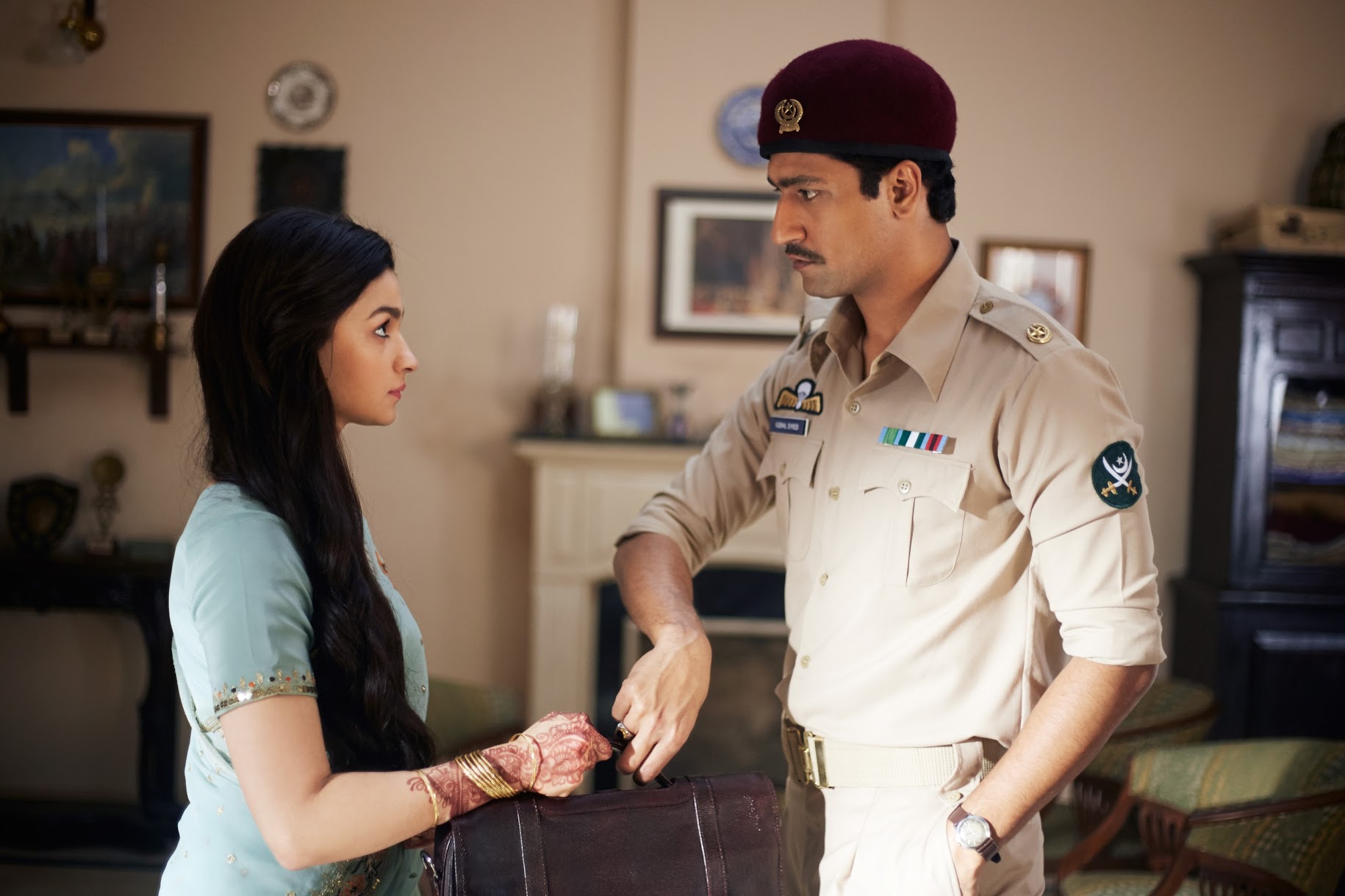 Alia Bhatt and Vicky Kaushal in Raazi, a rare Hindi film that had a sensitive portrayal of Pakistani Army personnel.