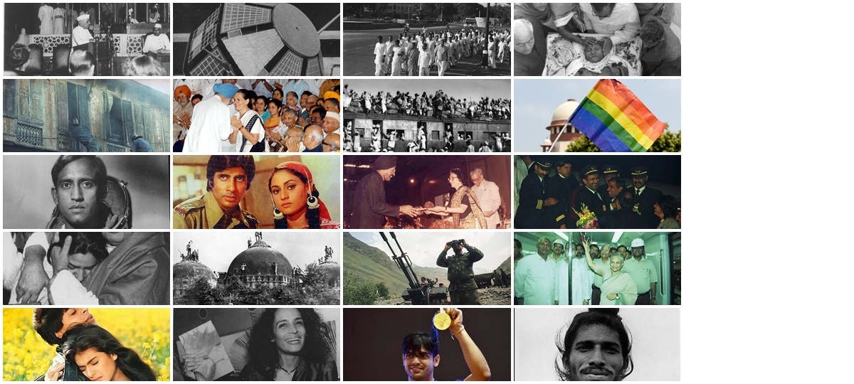 From the creation of a Constitution to the rise of political stalwarts, from pitched battles on the cricket field to dreams captured on celluloid, from events that challenged us to responses that elevated us, we, the people of India, have a lot to remember, and a lot to celebrate.