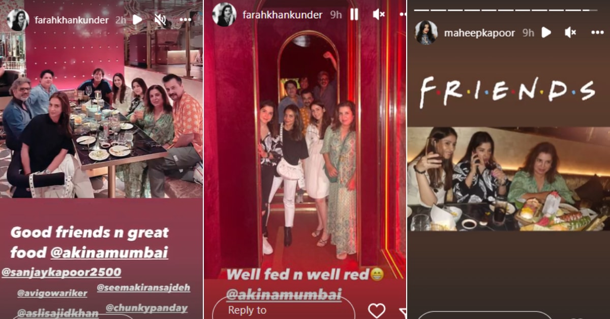 Pictures from Farah Khan, Maheep Kapoor, Bhavana Pandey and their friends' latest outing.