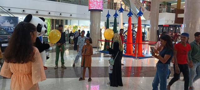 Patrons making the most of the celebrations being held in city malls Patrons making the most of the celebrations being held in city malls