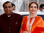 Industrialist Mukesh Ambani with his wife Nita Ambani. Industrialist Mukesh Ambani with his wife Nita Ambani.