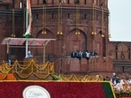 New Delhi, Aug 15 (ANI): Prime Minister Narendra Modi addressing the Nation on the occasion of 76th Independence Day from the ramparts of Red Fort, in New Delhi on Monday. (ANI Photo/PIB)