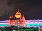 Vidhana Soudha of Bengaluru.(Twitter/PCMohanMP) Vidhana Soudha of Bengaluru.(Twitter/PCMohanMP)