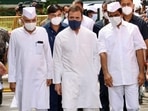 Congress MP Rahul Gandhi (centre) Congress MP Rahul Gandhi (centre)