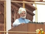 Prime Minister Narendra Modi addresses the nation at Red Fort on Independence Day.
