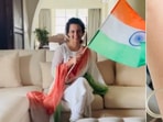 Kangana Ranaut wishes her fans on 76th Independence Day.