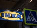The logo of Swedish retailer Ikea (L). (Photo by Kirill KUDRYAVTSEV/AFP) The logo of Swedish retailer Ikea (L). (Photo by Kirill KUDRYAVTSEV/AFP)