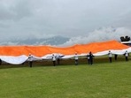 Before arriving in Srinagar, the national flag was displayed in Bengal's Darjeeling on August 8 on the occasion of 80 years of Quit India Movement. (PIB/Tourism ministry) Before arriving in Srinagar, the national flag was displayed in Bengal's Darjeeling on August 8 on the occasion of 80 years of Quit India Movement. (PIB/Tourism ministry)