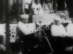 India's first prime minister Jawaharlal Nehru delivering his famous ‘Tryst with Destiny’ speech.&nbsp;