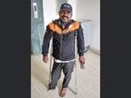 The image, which was shared alongside a LinkedIn post, shows the specially-abled Swiggy delivery agent Krishnappa Rathod. (LinkedIn/Rohit Kumar Singh)