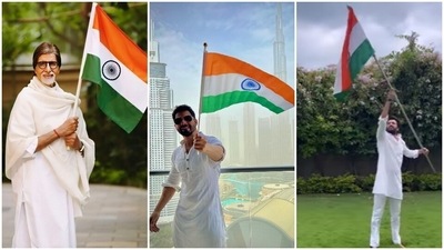 Amitabh Bachchan, Varun Dhawan, Riteish Deshmukh celebrate Independence Day: 'Wherever we live, our flag remains high' (Instagram) Amitabh Bachchan, Varun Dhawan, Riteish Deshmukh celebrate Independence Day: 'Wherever we live, our flag remains high' (Instagram)