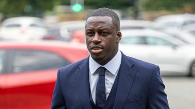 Manchester City footballer Benjamin Mendy arrives at Chester Crown Court in Chester, England. (AP) Manchester City footballer Benjamin Mendy arrives at Chester Crown Court in Chester, England. (AP)