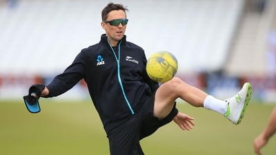Trent Boult plays football during a training session (AFP/File Photo) Trent Boult plays football during a training session (AFP/File Photo)