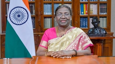 President Droupadi Murmu addresses to the nation on the eve of the Independence Day, in New Delhi. (PTI) President Droupadi Murmu addresses to the nation on the eve of the Independence Day, in New Delhi. (PTI)
