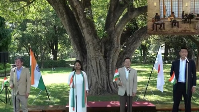 A joint performance by Indians and Japanese at the Japan Embassy in India. (Twitter/@JapaninIndia)