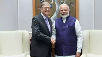 A file photo of Bill Gates with PM Modi. A file photo of Bill Gates with PM Modi. 