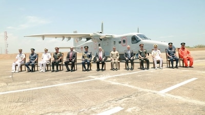 Sri Lankan President Ranil Wickremesinghe was present at the handover ceremony of Dornier 228. (ANI)