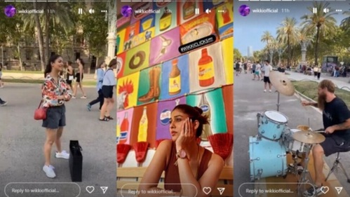 Vignesh also posted a few clips as the couple enjoyed a street performance. Vignesh also posted a few clips as the couple enjoyed a street performance.