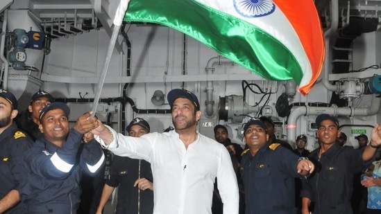 Salman Khan took to his Instagram handle to extend warm greetings to everyone on the occasion of 75th Independence Day and wrote, “Wishing everyone a very happy 75th Independence Day.. Jai Hind.”(Instagram/@beingsalmankhan)